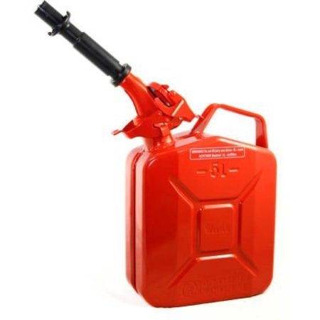 SWISS LINK/STORMTEC USA Wavian Jerry Can w/Spout & Spout Adapter, Red, 5 Liter/1.32 Gallon Capacity - 3015 3015**